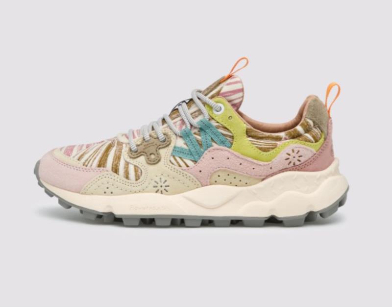 Deportiva Mujer Flower Mountain Yamano 3 PINK WHITE MILITARY