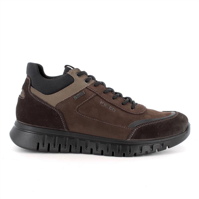 Zapato deportivo con GORE-TEX® para hombre marron con cordones