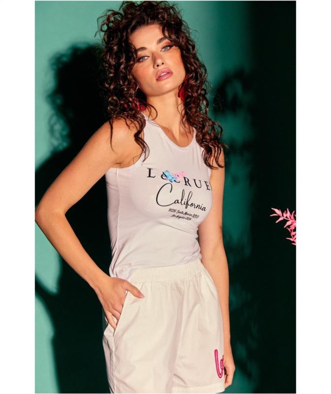 CAMISETA LE CRUEL TIRANTES BLANCO california