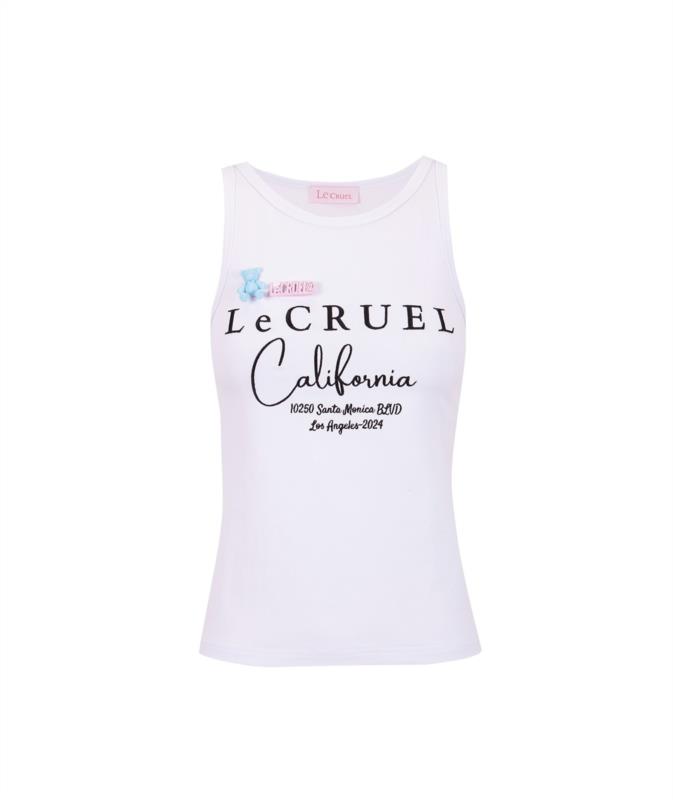 CAMISETA LE CRUEL TIRANTES BLANCO california