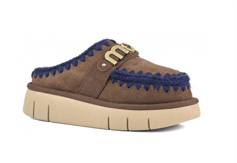 ZUECO MOU BOUNCE CLOG METAL LOGO BROWN PEPPER
