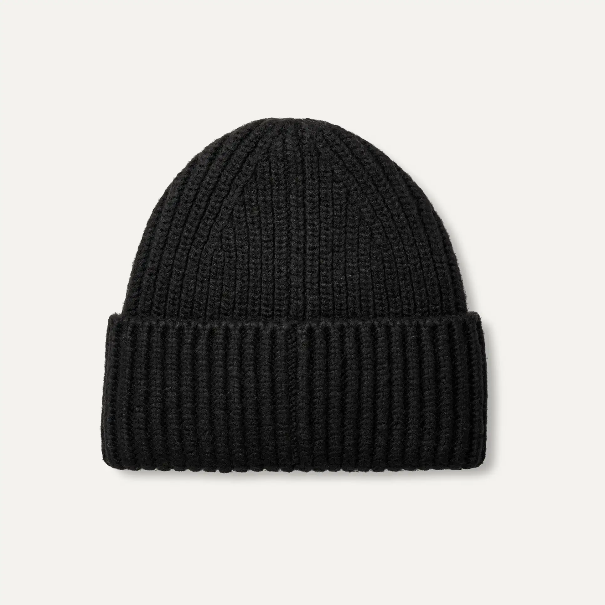 Hombre Gorro de canalé grueso BLACK