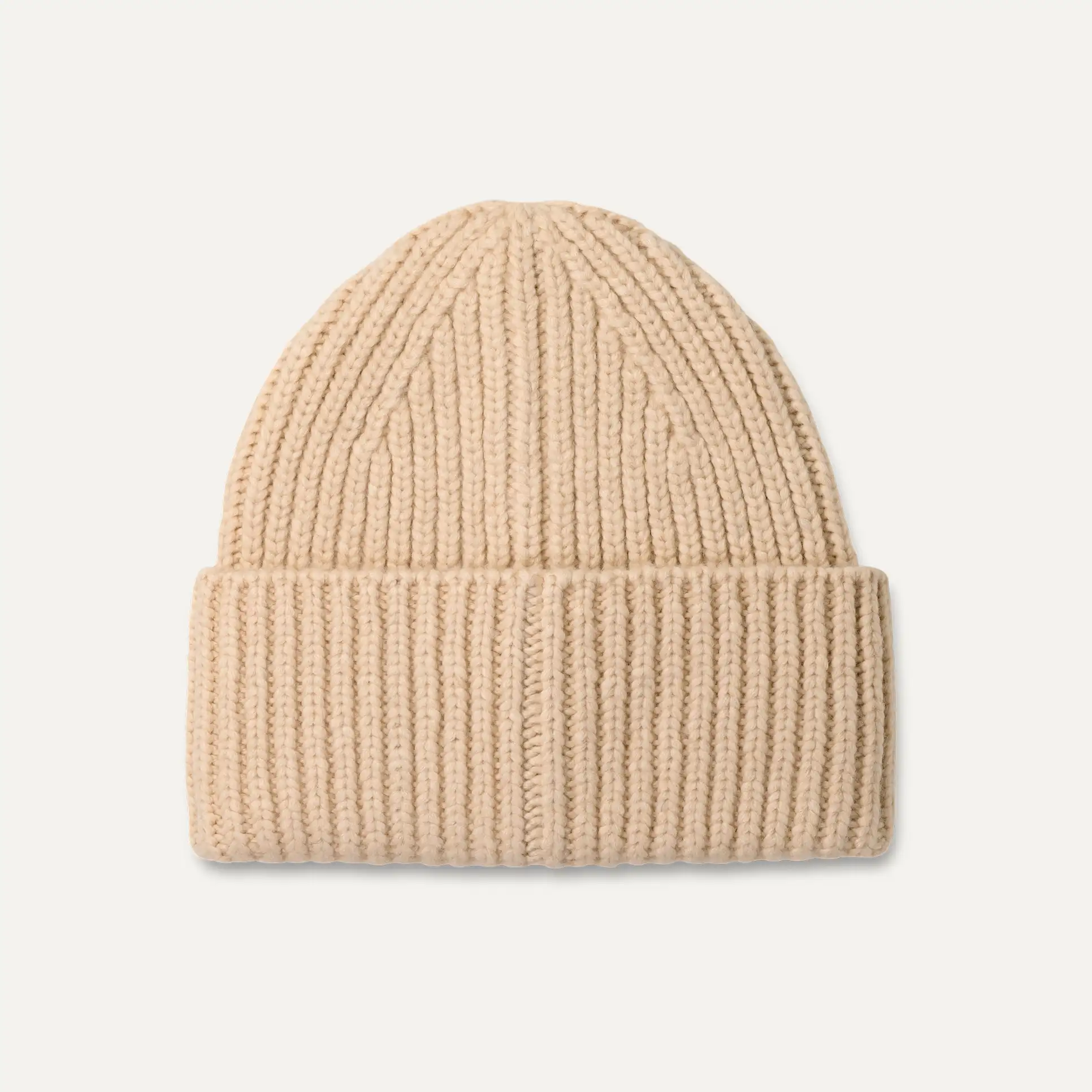 Mujer Gorro de canalé grueso CREAM
