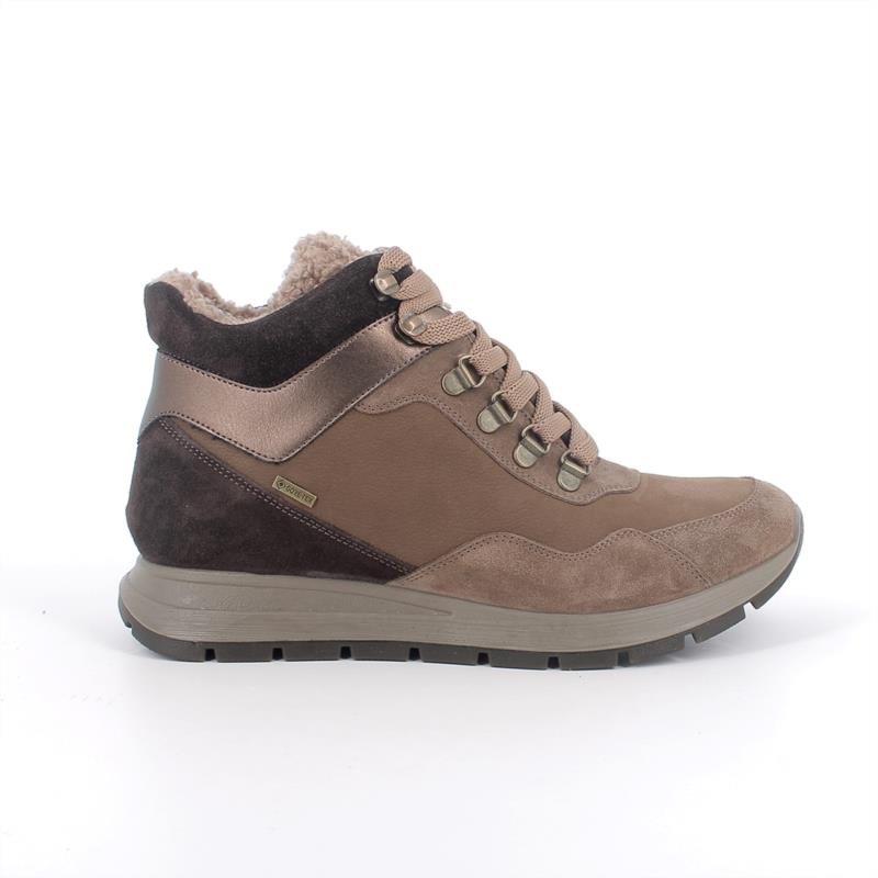 Botines con GORE-TEX® para mujer beige y marron con cordones