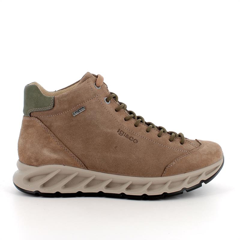 Medias botas GORE-TEX® para mujer beige y marron con cordones