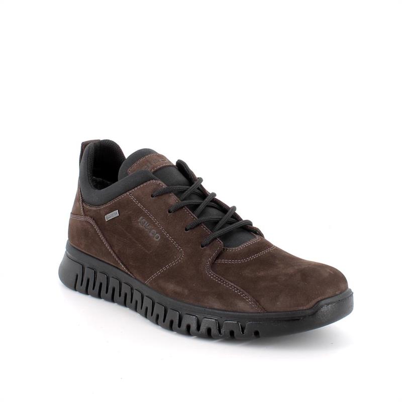 Zapato deportivo con gore-tex para hombre marron con cordones