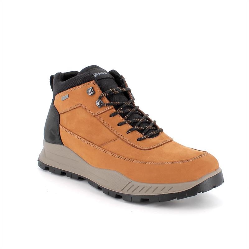 Botines con gore-tex para hombre marron con cordones CUOIO