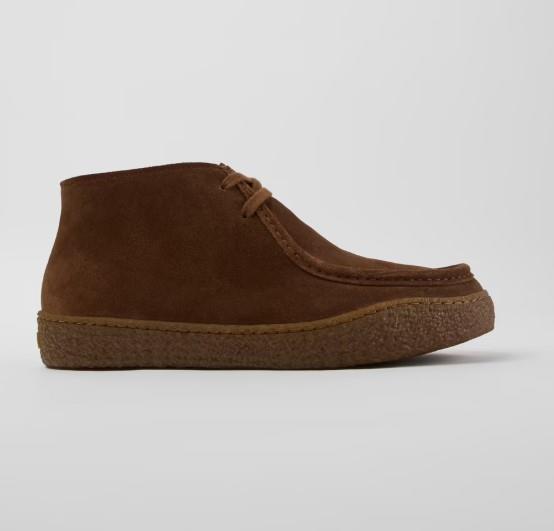Peu Terreno Botines de ante marrones para hombre.