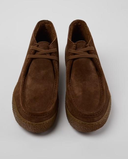 Peu Terreno Botines de ante marrones para hombre.