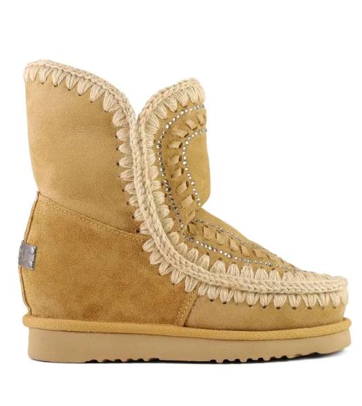 BOTA PARA MUJER MOU ESKIMO INNER WEDGE SHORT STRAS TABACCO