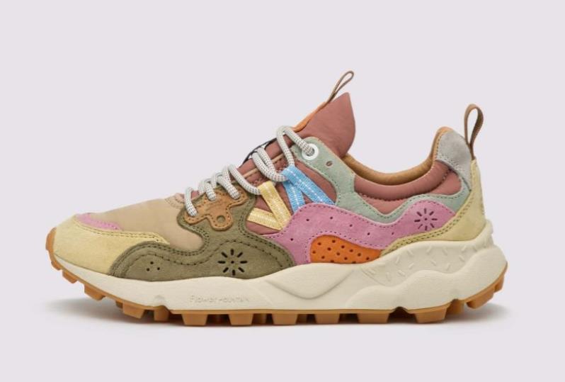 Deportiva Mujer Flower Mountain Yamano 3 MILITARY-PINK