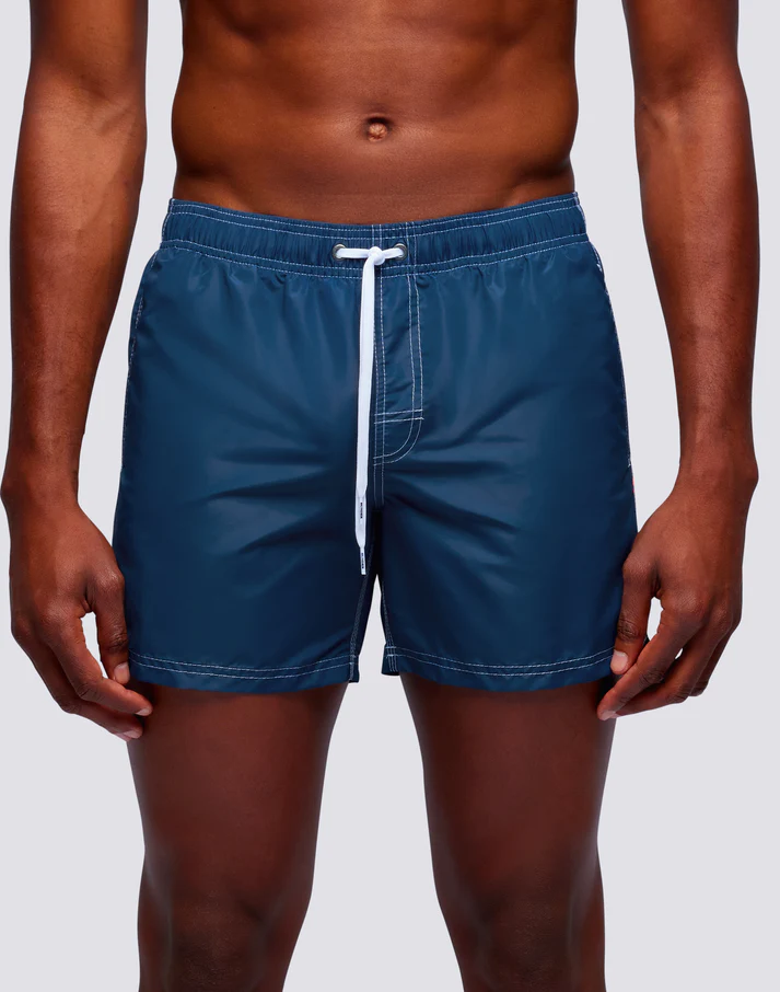 BAÑADOR CORTO CON CINTURA ELÁSTICA ICONIC TAFFETA NAVY