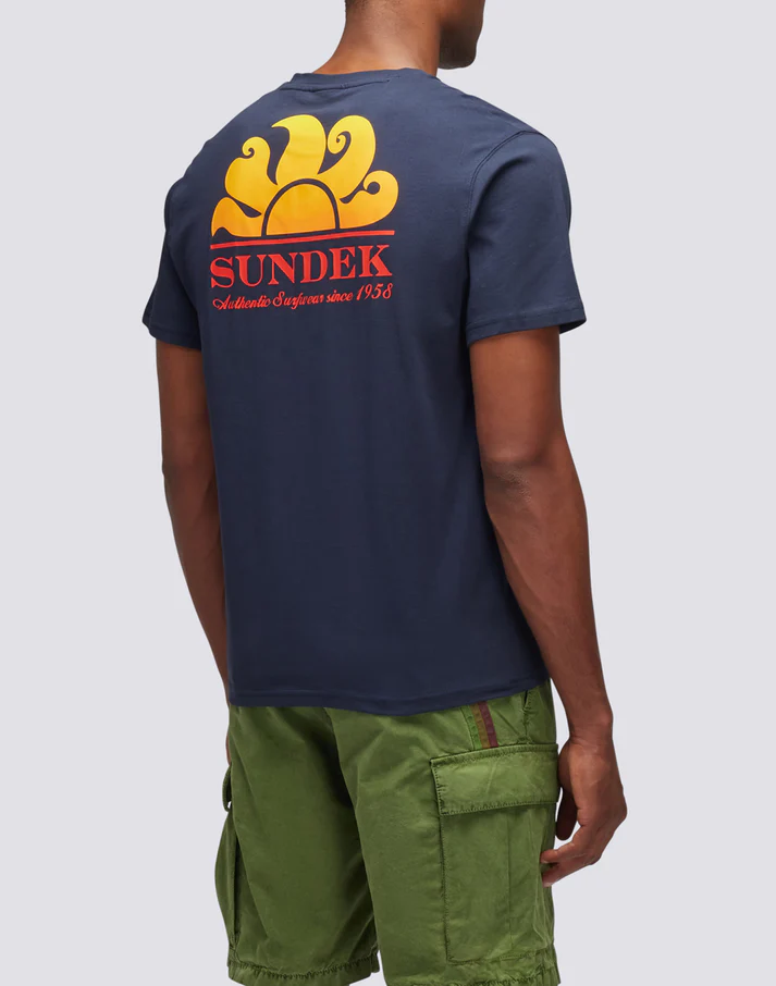 CAMISETA NEW HERBERT DE CUELLO REDONDO CON MAXILOGOTIPO NAVY