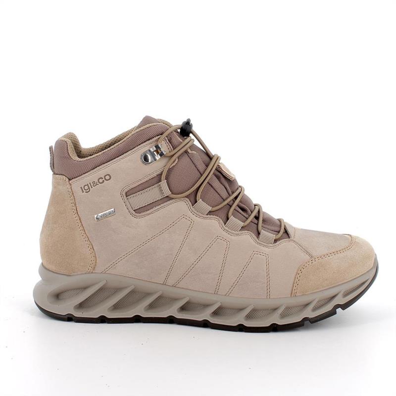 Zapato deportivo con gore-tex para mujer beige con elástico