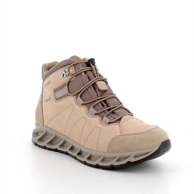 Zapato deportivo con gore-tex para mujer beige con elástico