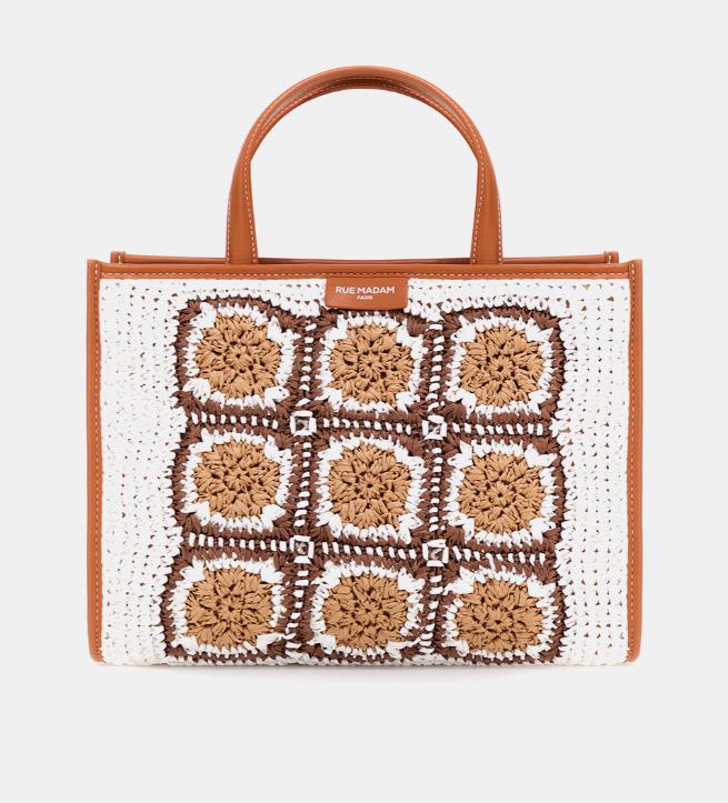 Bolso Rue Madam Paris Carioca Tote Crochet Natural